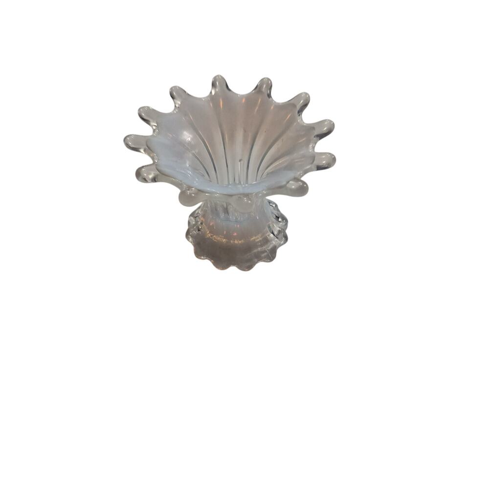 Fostoria White Opalescent Heirloom Glass candle holder. Luxurious, Classy - Picture 2 of 6